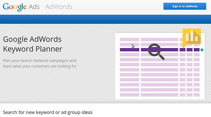 Планировщик ключевых слов от Google
